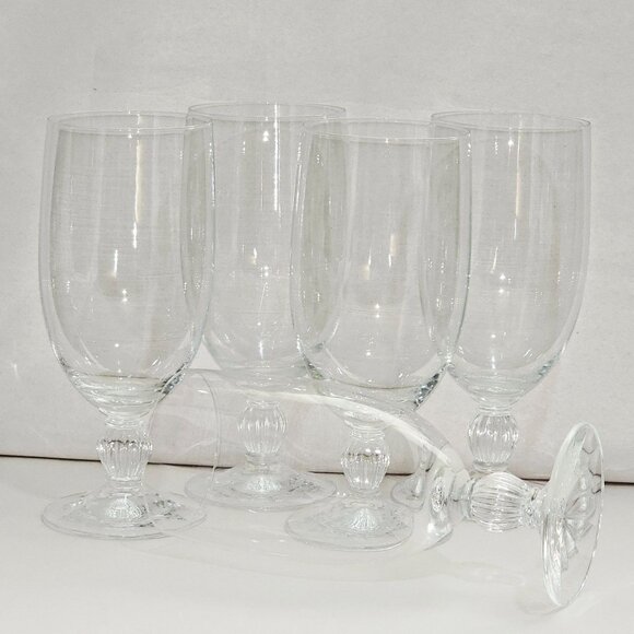 5 Mikasa Royal Manor Iced Tea Glasses 7.25" clear minimalist elegant Austria - Picture 3 of 9